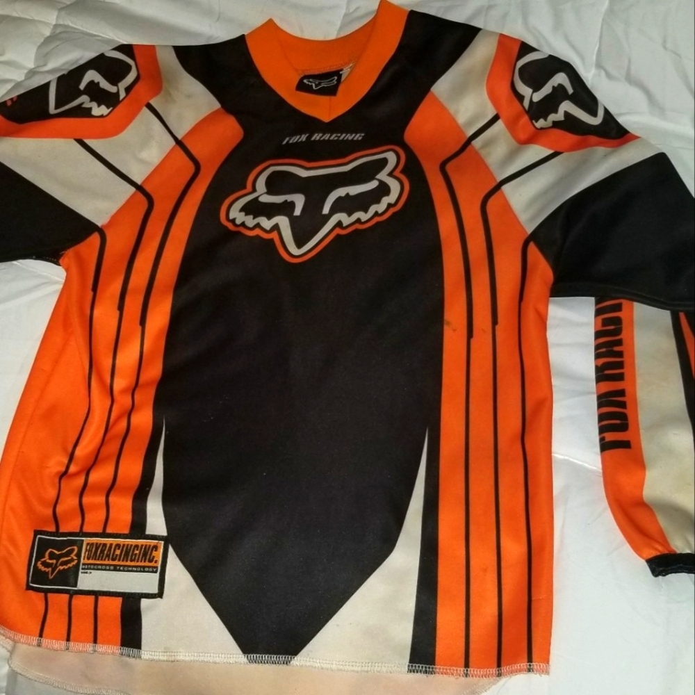 Fox💥Moto X Racing Jersey🦊Classic Kids Vintage☆Early Rider/Racer Gear🚴‍♂️